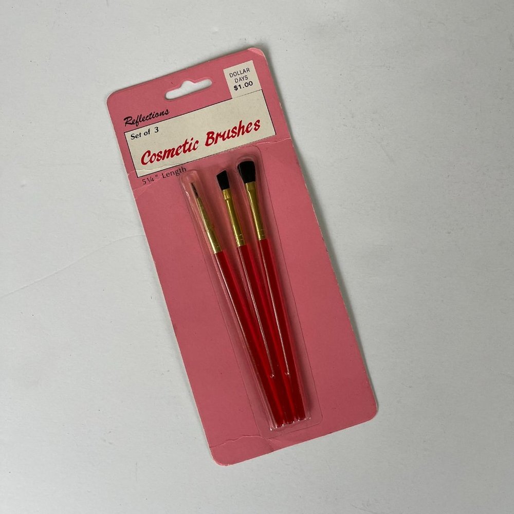 Vintage Reflections Cosmetic Brushes Set - 5.25" Length